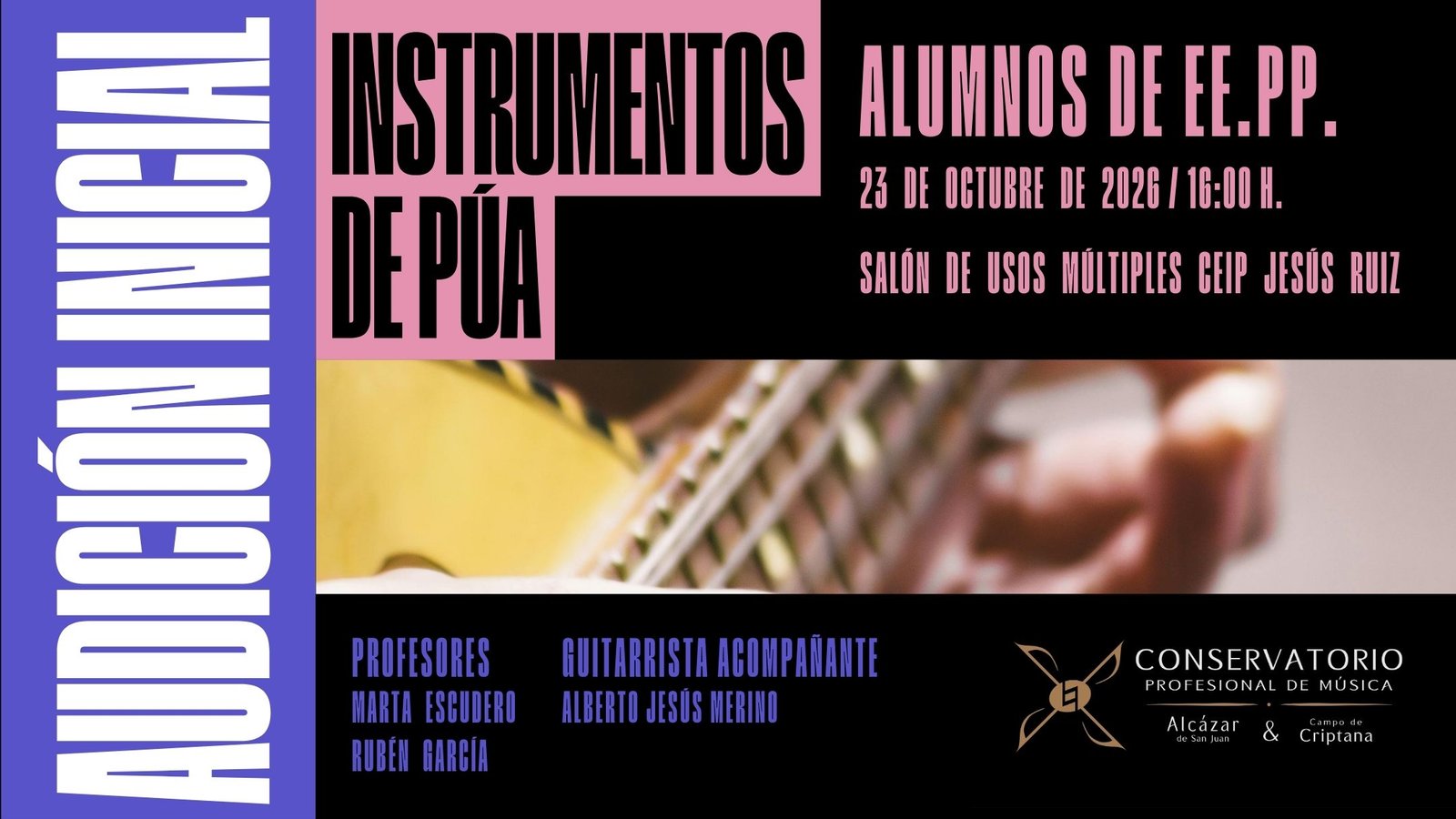 Audición inicial Instrumentos de púa EE.PP. — Sala de usos múltiples CEIP Jesús Ruiz